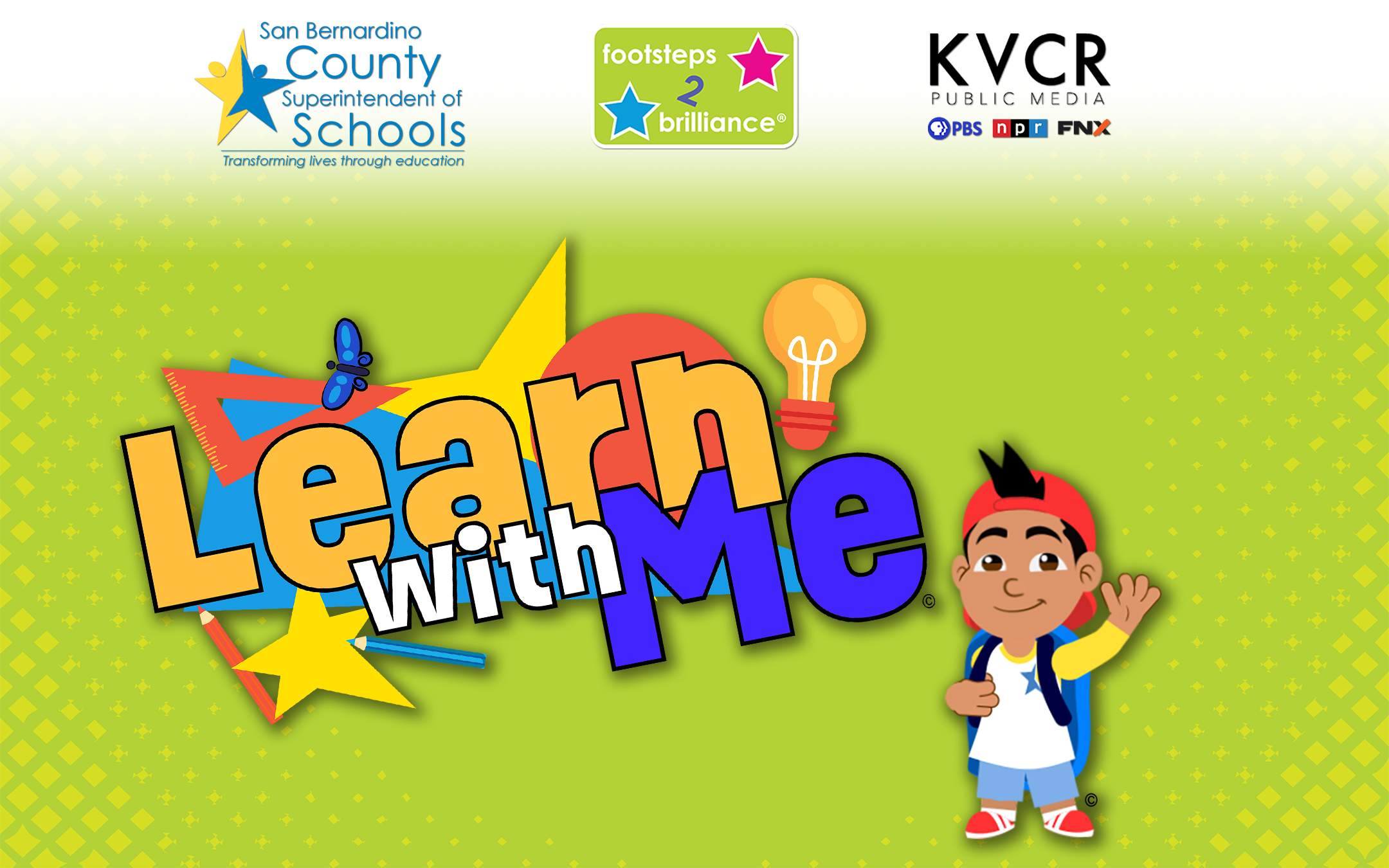 Learn With Me Logo and Eddie